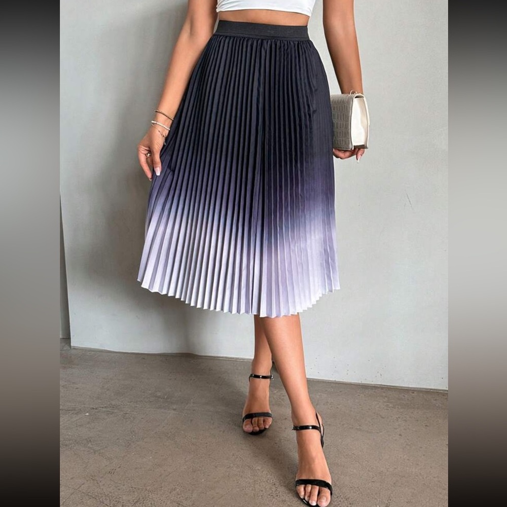 Ombre Pleated Skirt
